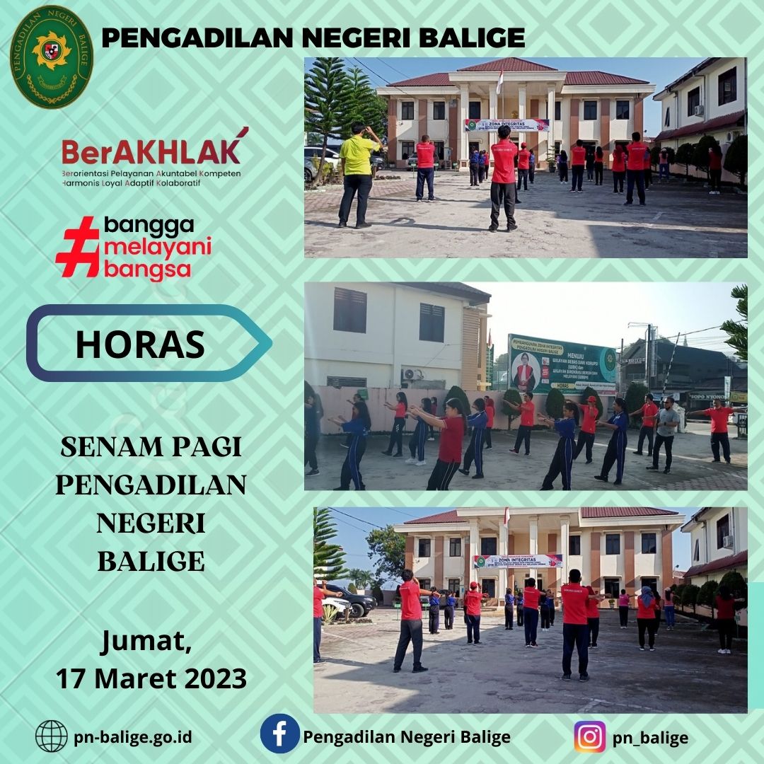 SENAM PAGI PENGADILAN NEGERI BALIGE SENAM PAGI PENGADILAN NEGERI BALIGE